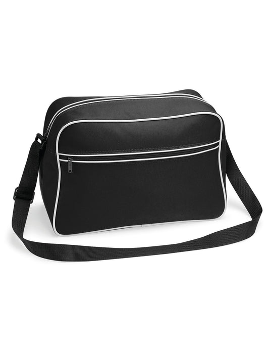 Retro Shoulder Bag Herren Tasche / Rucksack – Bag Base – Farbe black/white – individuell veredelbar