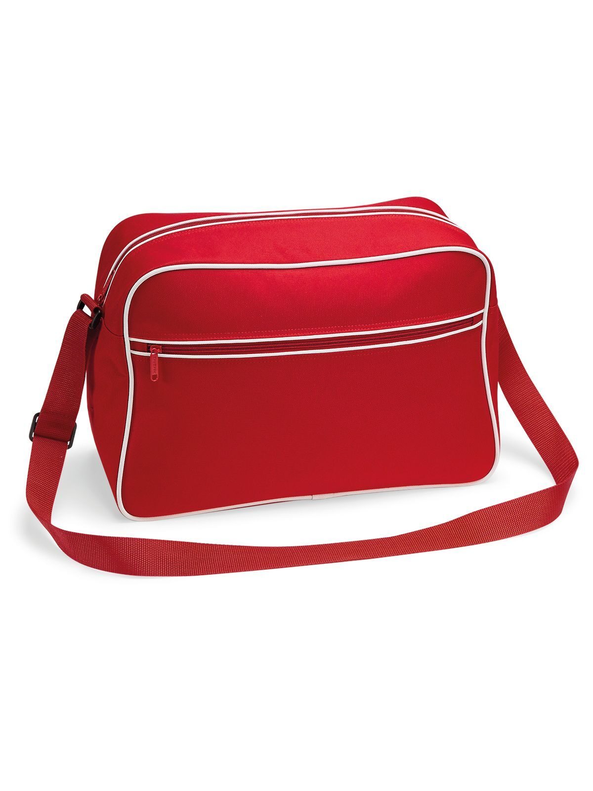 Retro Shoulder Bag Herren Tasche / Rucksack – Bag Base – Farbe classic red/white – individuell veredelbar