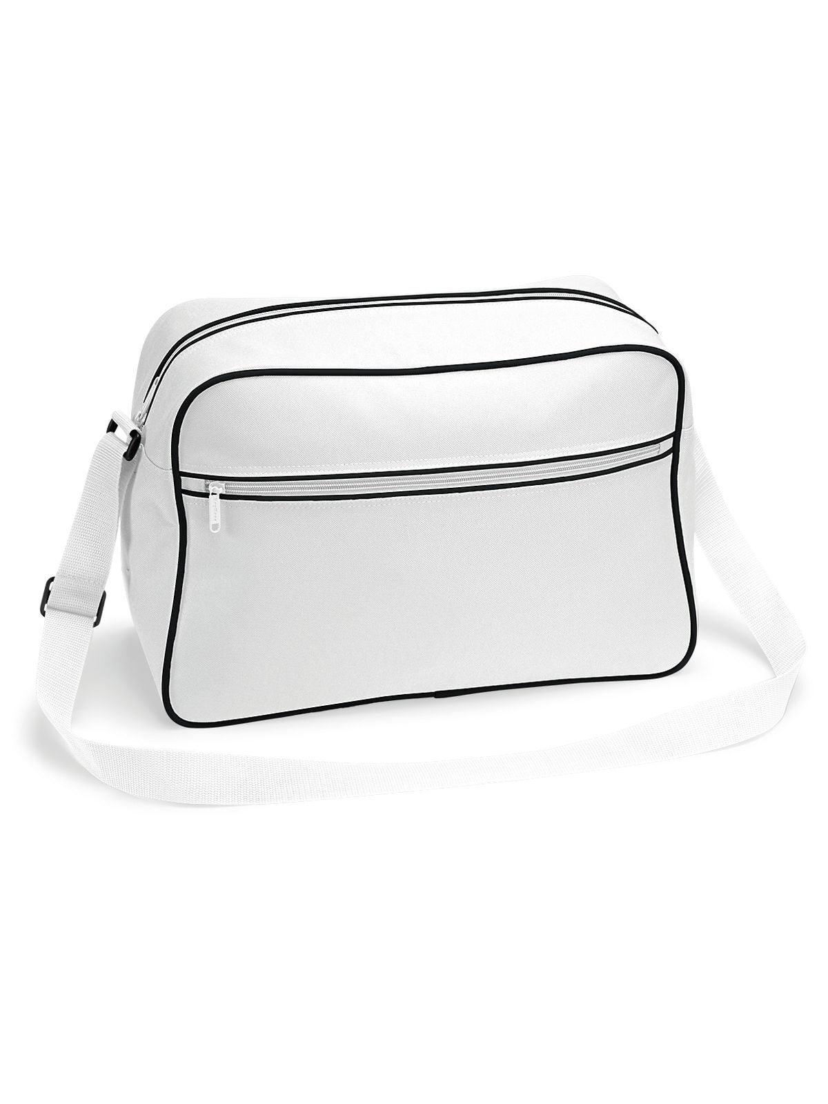 Retro Shoulder Bag Herren Tasche / Rucksack – Bag Base – Farbe white/black – individuell veredelbar