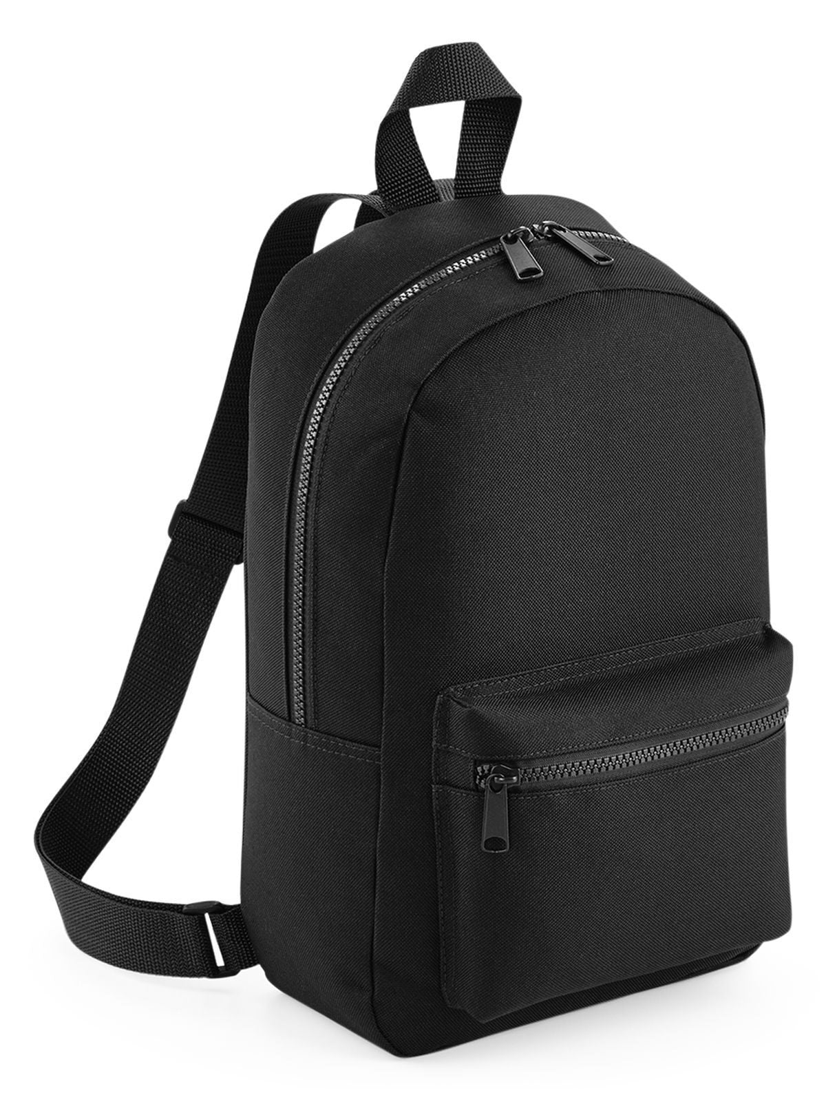 Mini Essential Fashion Backpack Herren Tasche / Rucksack – Bag Base – Farbe Schwarz – individuell veredelbar