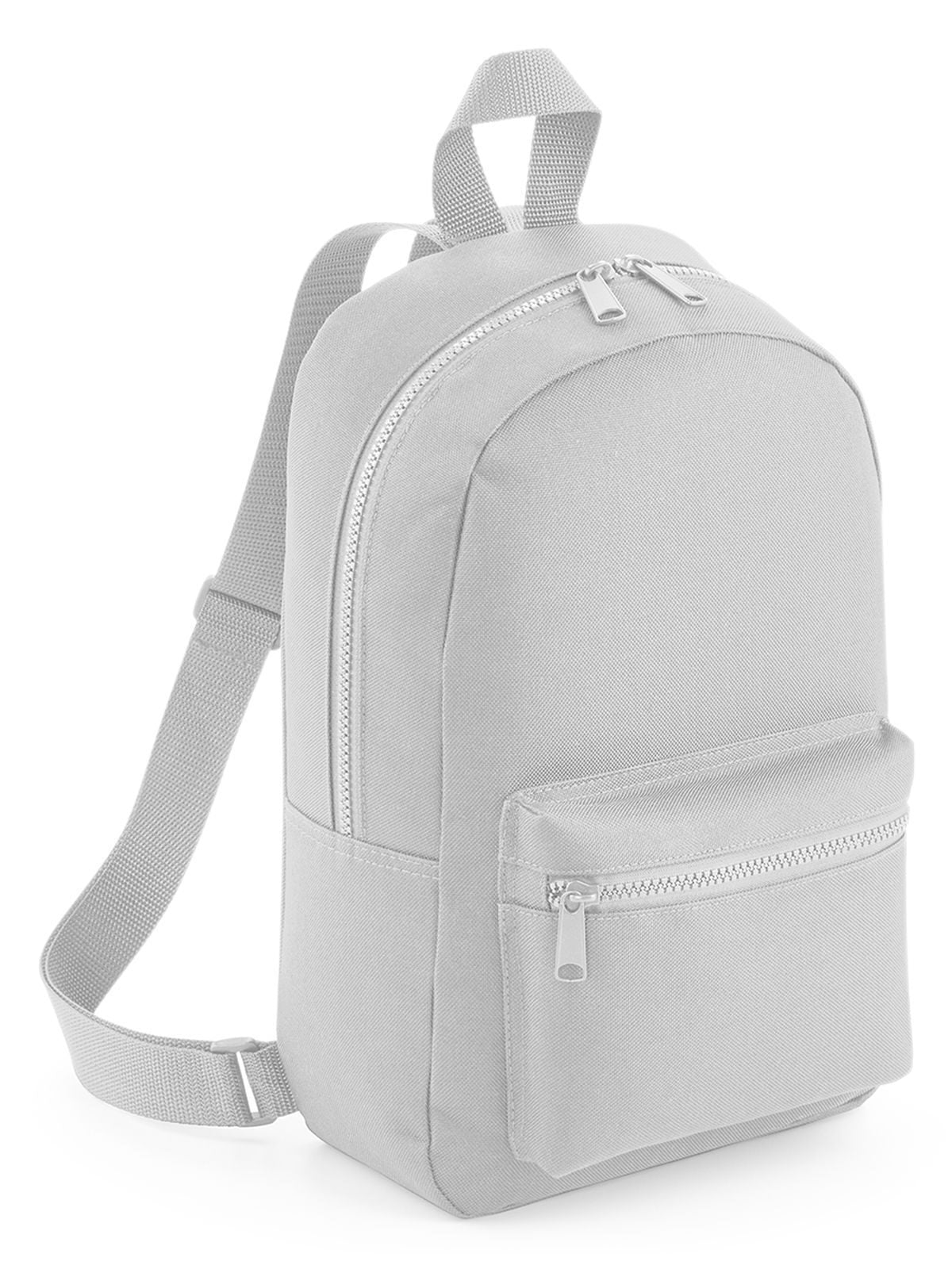 Mini Essential Fashion Backpack Herren Tasche / Rucksack – Bag Base – Farbe Hellgrau – individuell veredelbar