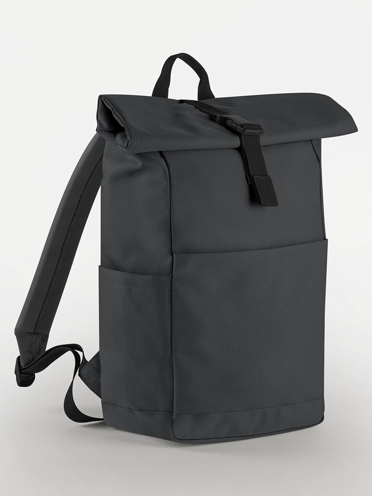Premium Recycled Roll Top Backpack Herren Tasche / Rucksack – Bag Base – Farbe graphite grey – individuell veredelbar
