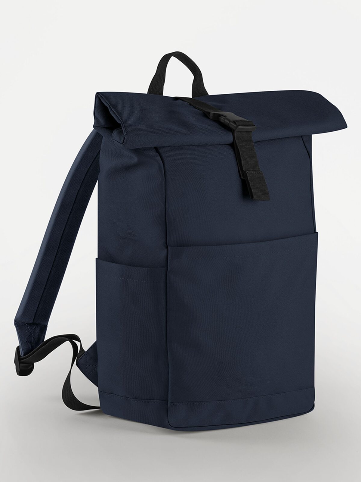 Premium Recycled Roll Top Backpack Herren Tasche / Rucksack – Bag Base – Farbe Navy – individuell veredelbar