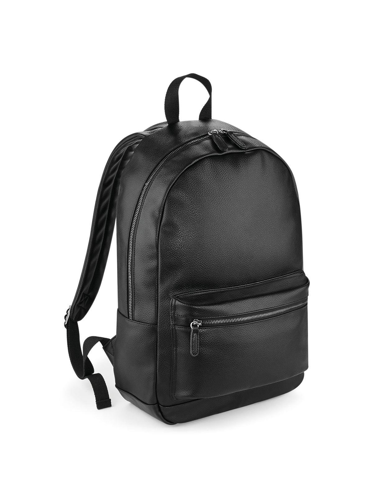 Faux Leather Fashion Backpack Herren Tasche / Rucksack – Bag Base – Farbe Schwarz – individuell veredelbar