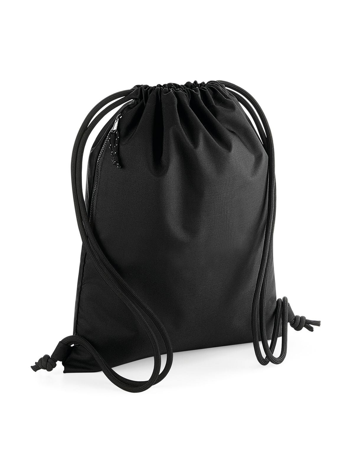 Recycled Gymsac Herren Tasche / Rucksack – Bag Base – Farbe Schwarz – individuell veredelbar
