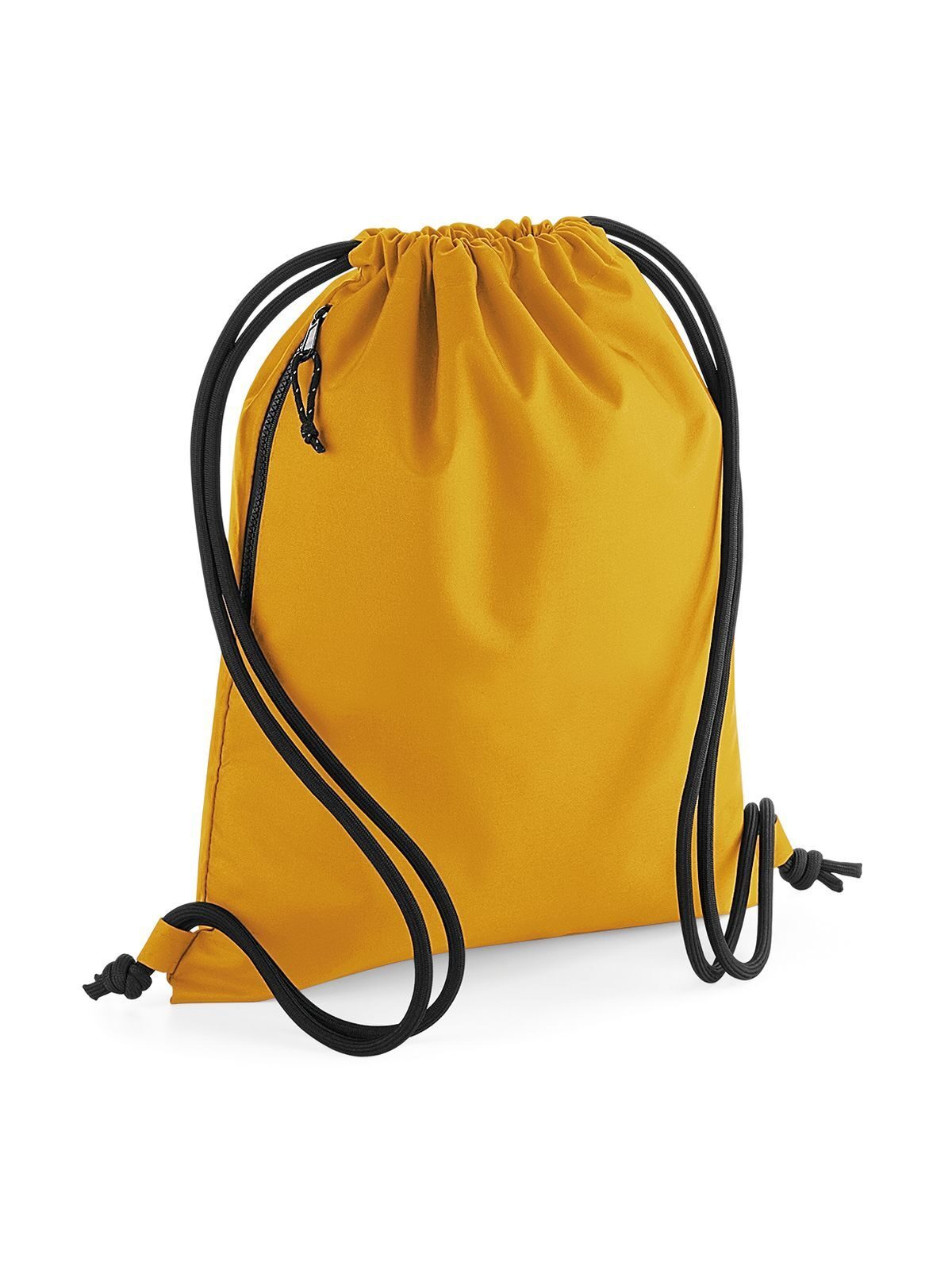 Recycled Gymsac Herren Tasche / Rucksack – Bag Base – Farbe Senf – individuell veredelbar