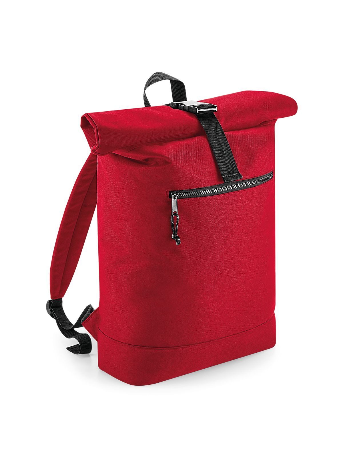 Recycled Roll-Top Backpack Herren Tasche / Rucksack – Bag Base – Farbe classic red – individuell veredelbar