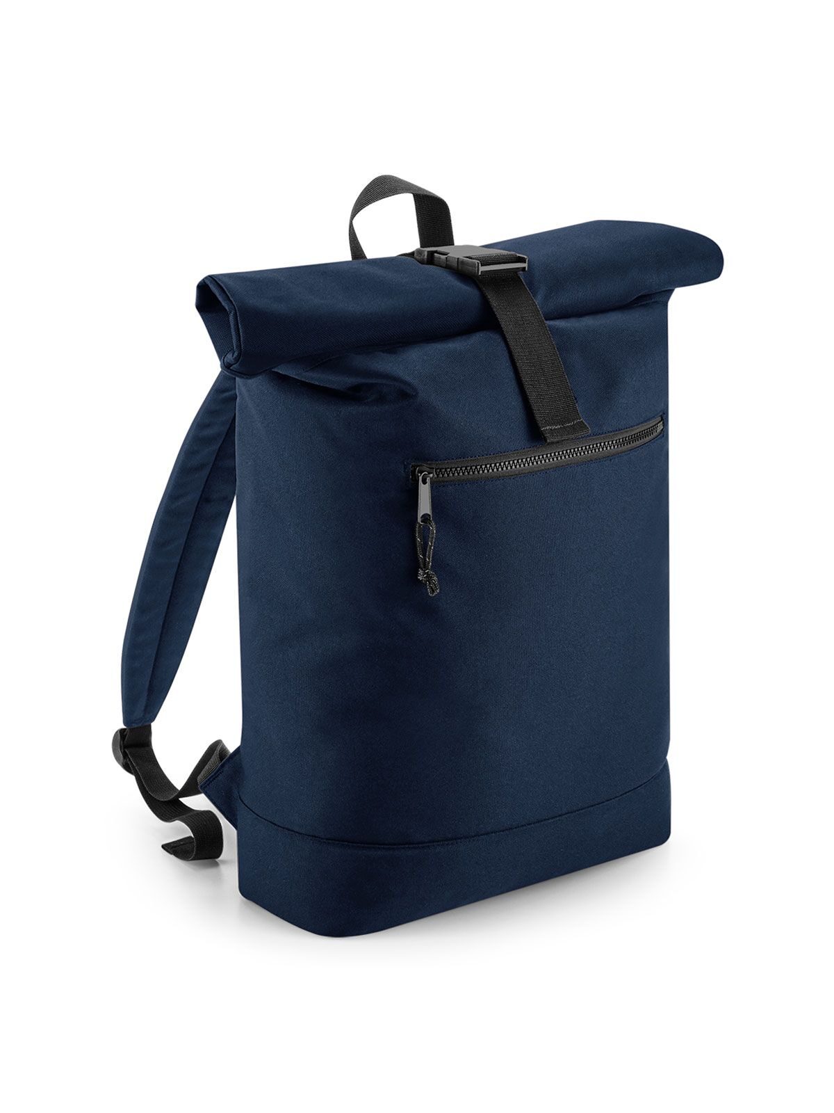 Recycled Roll-Top Backpack Herren Tasche / Rucksack – Bag Base – Farbe Navy – individuell veredelbar