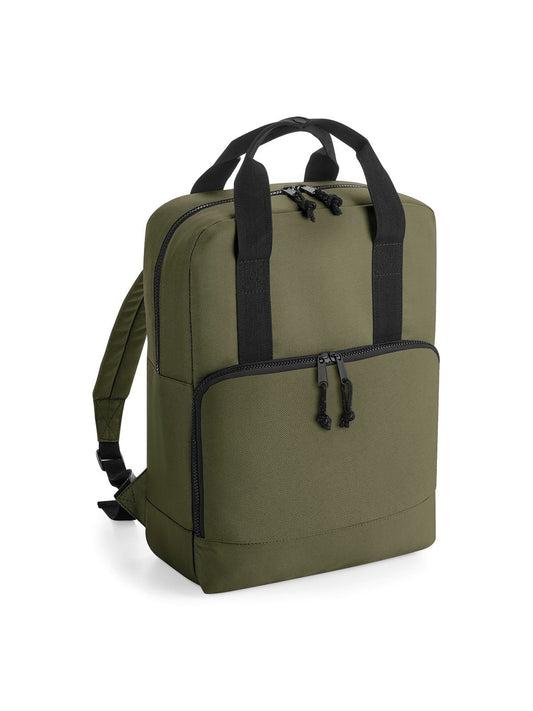 Recycled Twin Handle Cooler Backpack Herren Tasche / Rucksack – Bag Base – Farbe military green – individuell veredelbar
