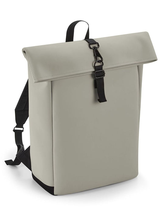 Matte PU Roll-Top Backpack Herren Tasche / Rucksack – Bag Base – Farbe clay – individuell veredelbar