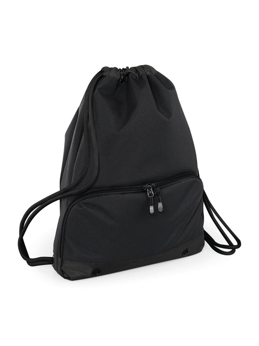 Athleisure Gymsac Herren Tasche / Rucksack – Bag Base – Farbe black/black – individuell veredelbar