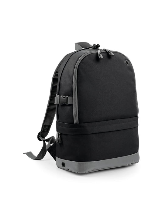 Sports Backpack Herren Tasche / Rucksack – Bag Base – Farbe Schwarz – individuell veredelbar
