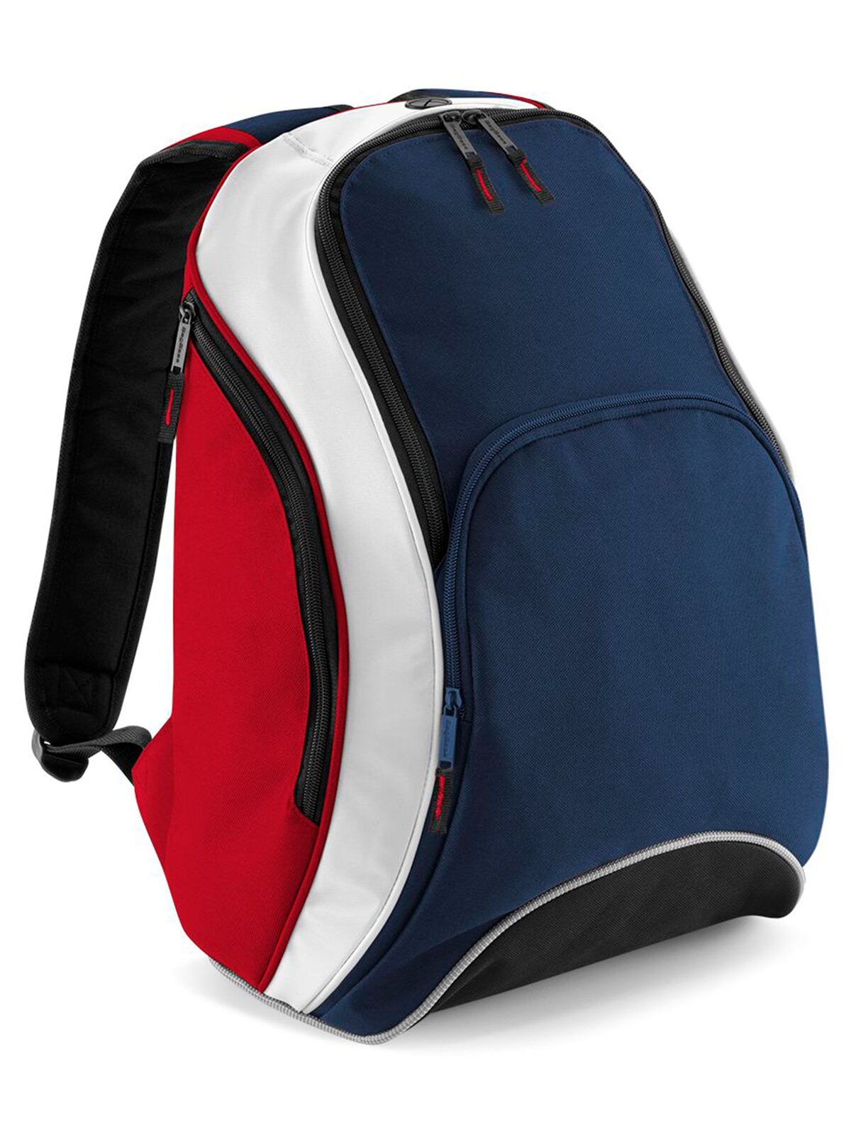 Teamwear Backpack Herren Tasche / Rucksack – Bag Base – Farbe french navy/classic red/white – individuell veredelbar
