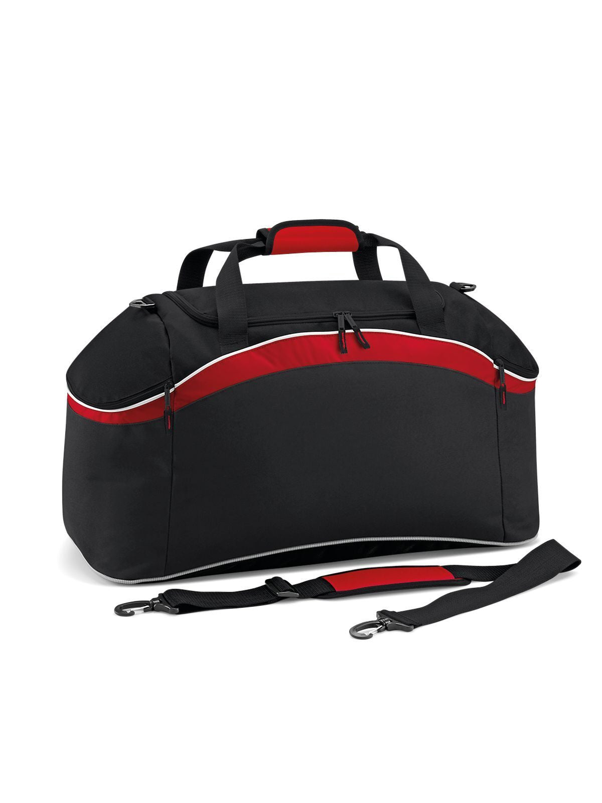 Teamwear Holdall Herren Tasche / Rucksack – Bag Base – Farbe black/classic red/white – individuell veredelbar