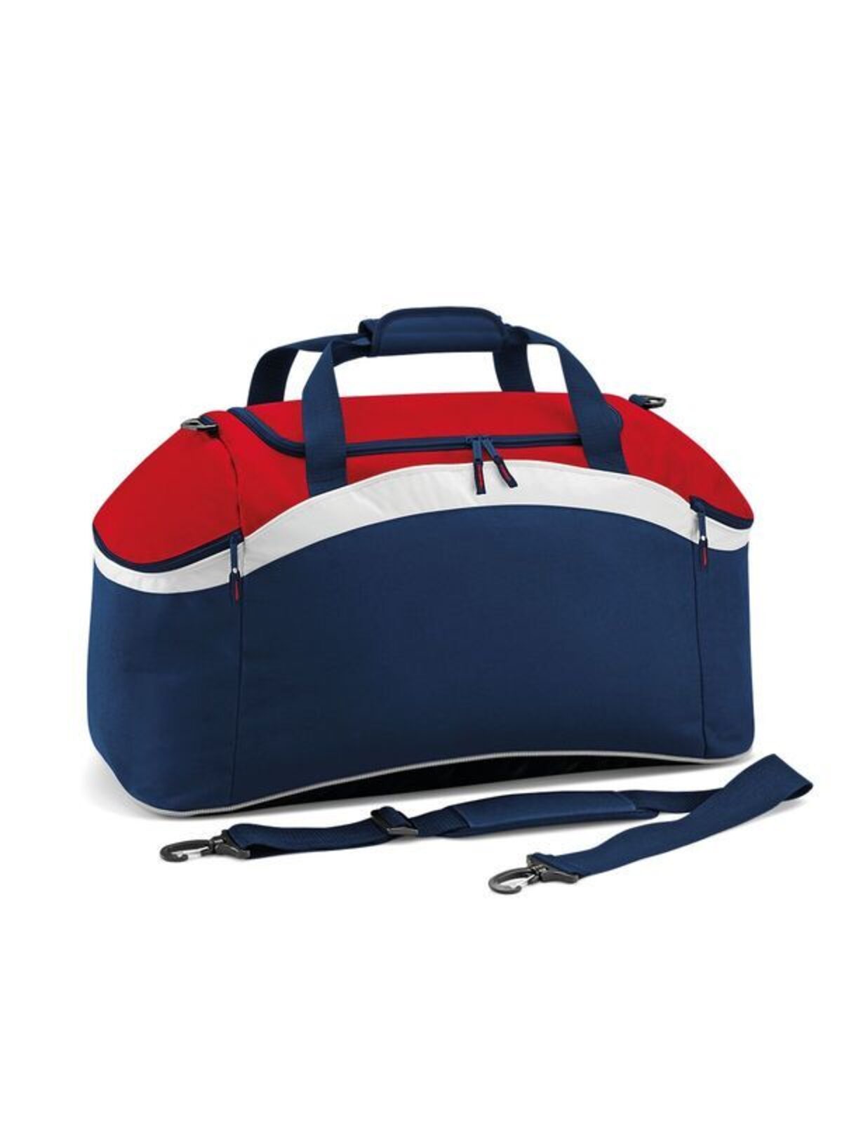 Teamwear Holdall Herren Tasche / Rucksack – Bag Base – Farbe french navy/classic red/white – individuell veredelbar