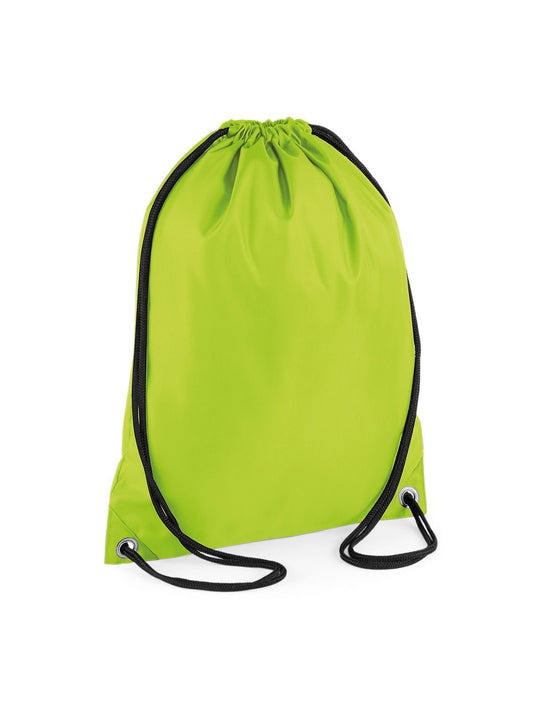 Budget Gymsac Tasche / Rucksack – Bag Base – Farbe lime green – individuell veredelbar
