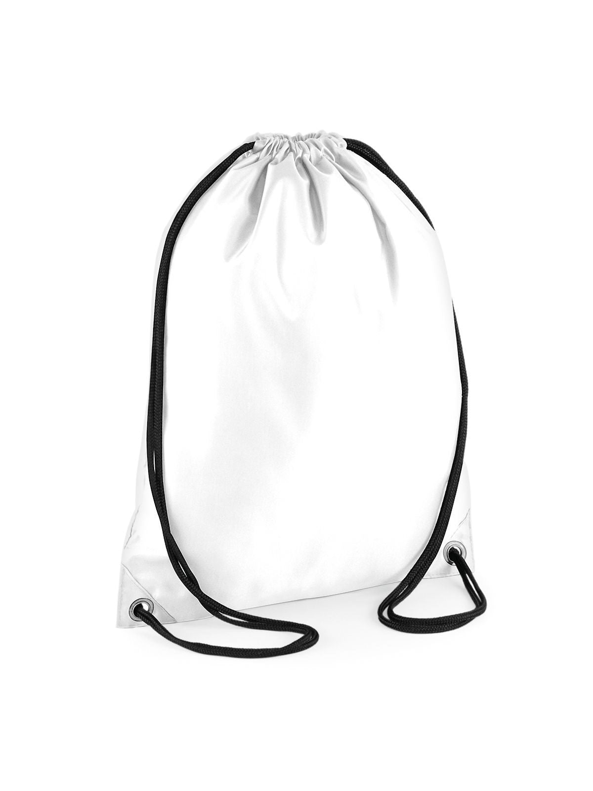 Budget Gymsac Tasche / Rucksack – Bag Base – Farbe Weiß – individuell veredelbar