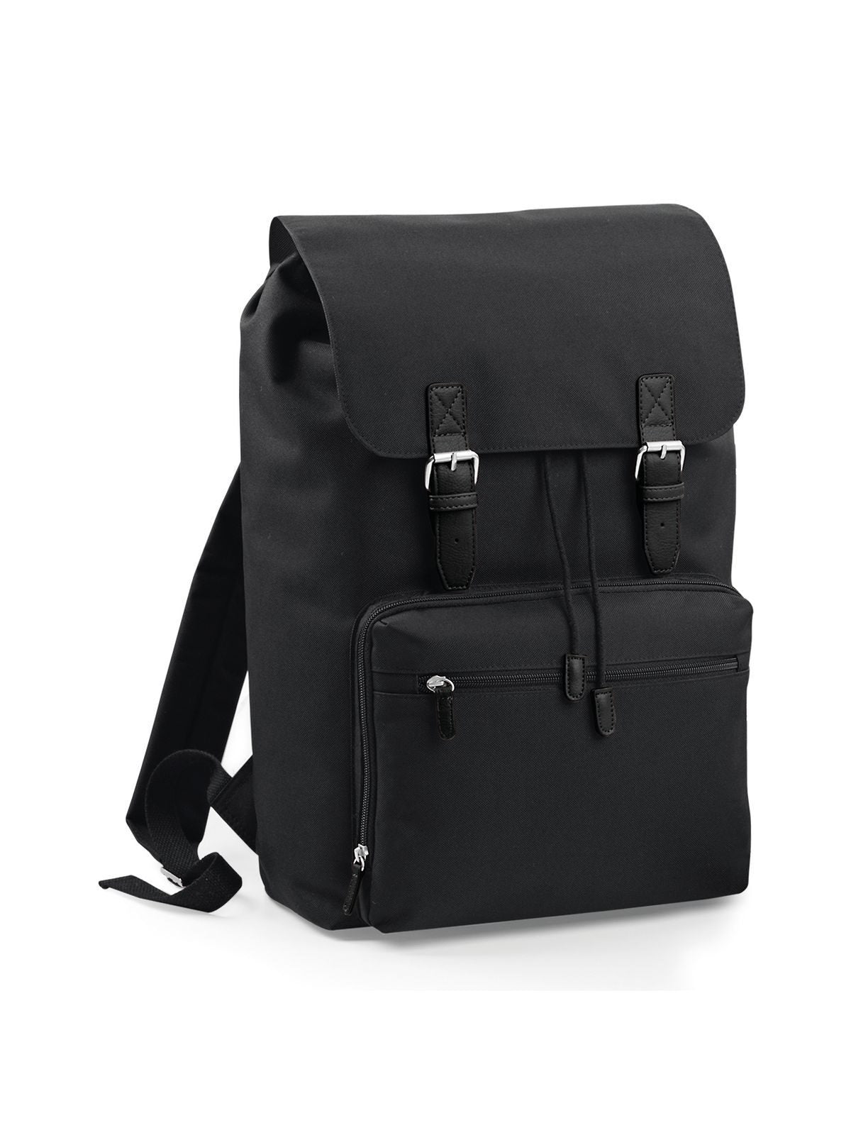 Vintage Laptop Backpack Herren Tasche / Rucksack – Bag Base – Farbe black/black – individuell veredelbar