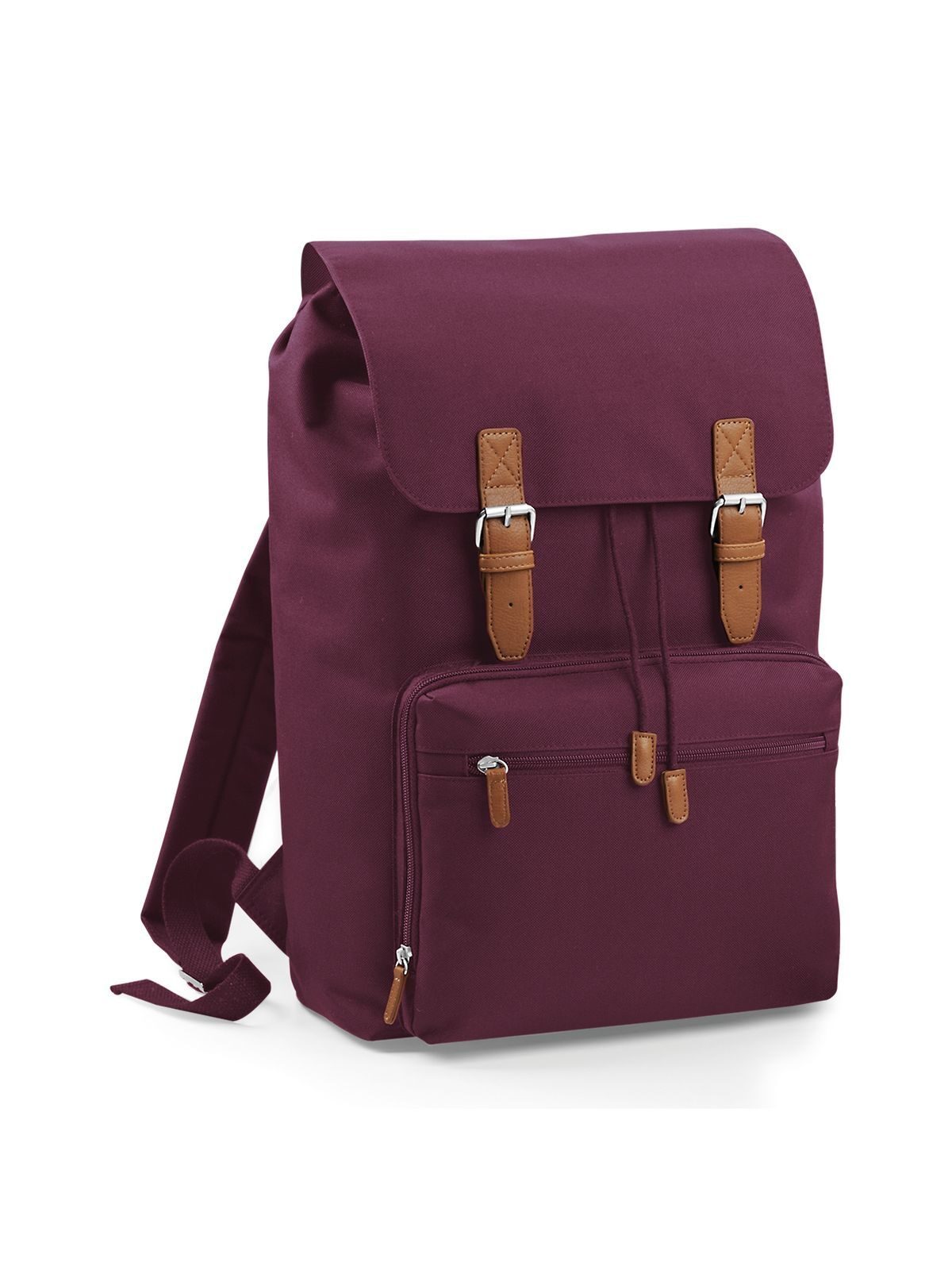 Vintage Laptop Backpack Herren Tasche / Rucksack – Bag Base – Farbe Burgundy – individuell veredelbar