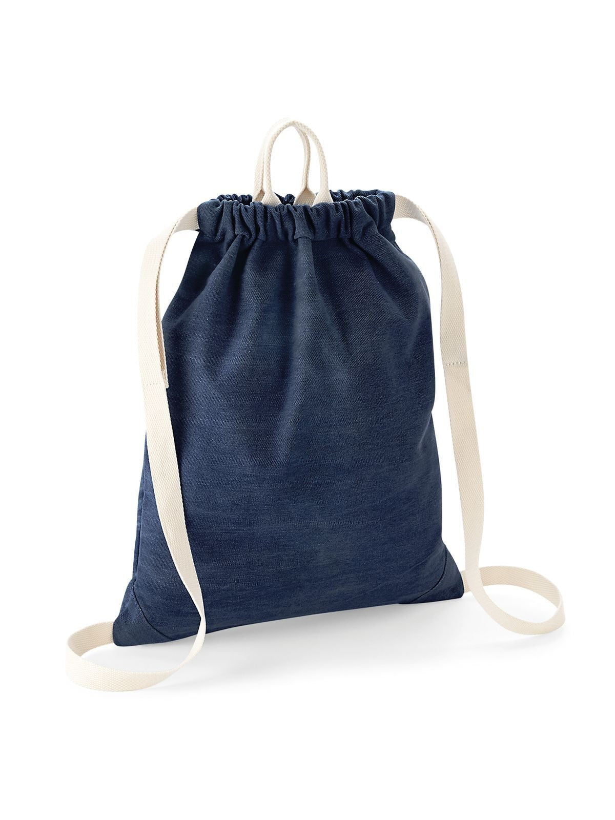 Denim Gymsac Herren Tasche / Rucksack – Bag Base – Farbe denim blue – individuell veredelbar