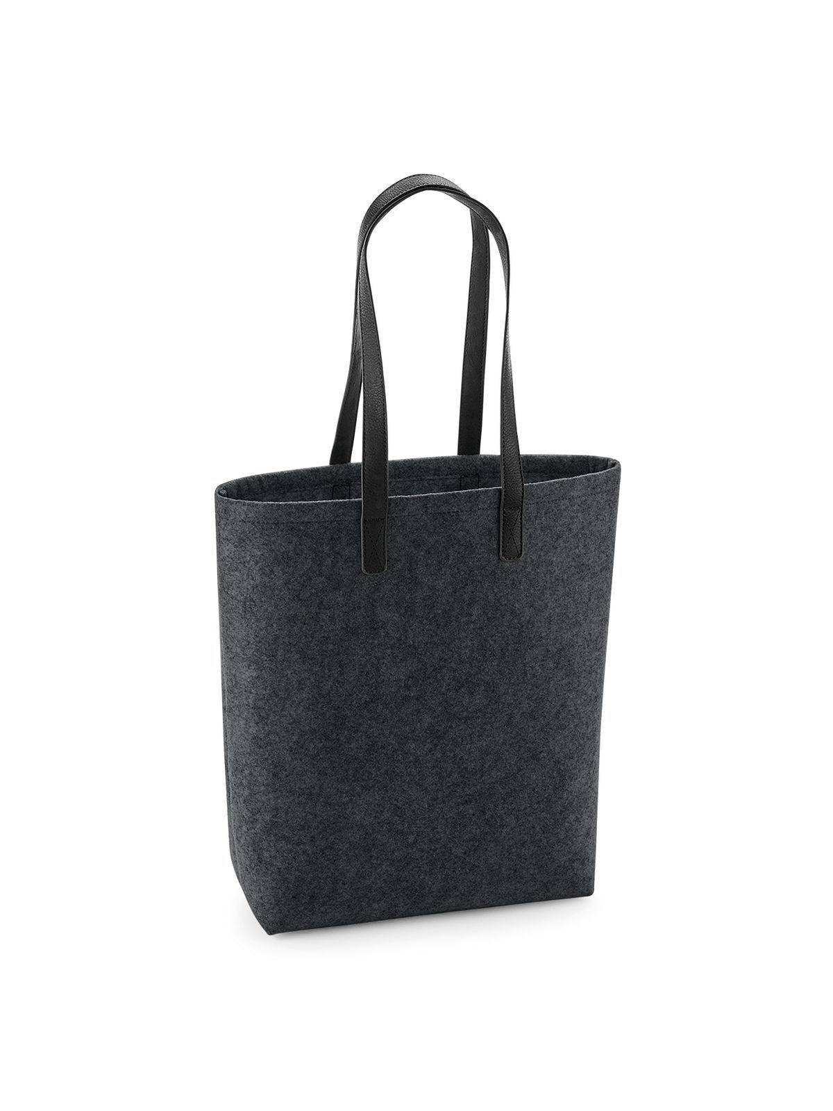 Premium Felt Tote Herren Tasche / Rucksack – Bag Base – Farbe charcoal melange/black – individuell veredelbar
