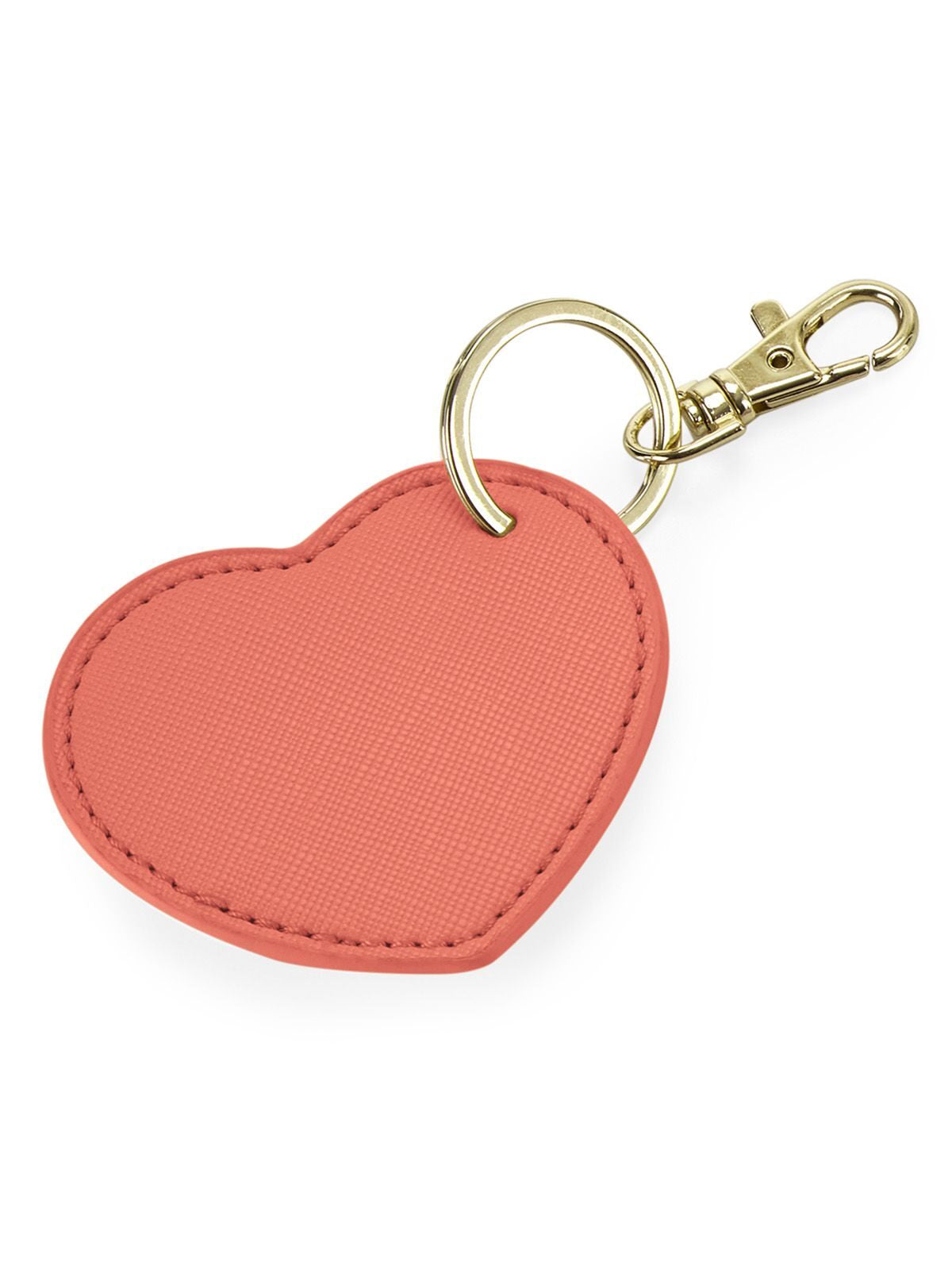 Boutique Heart Key Clip Zubehör – Bag Base – Farbe Koralle – individuell veredelbar