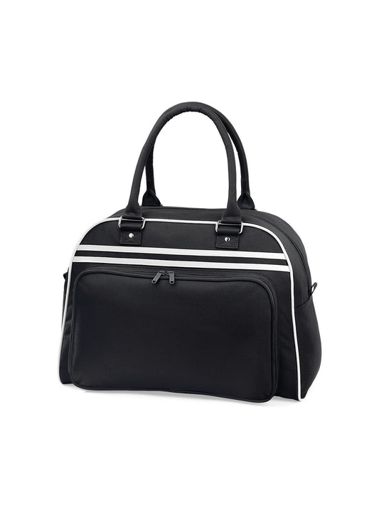 Retro Bowling Bag Herren Tasche / Rucksack – Bag Base – Farbe black/white – individuell veredelbar