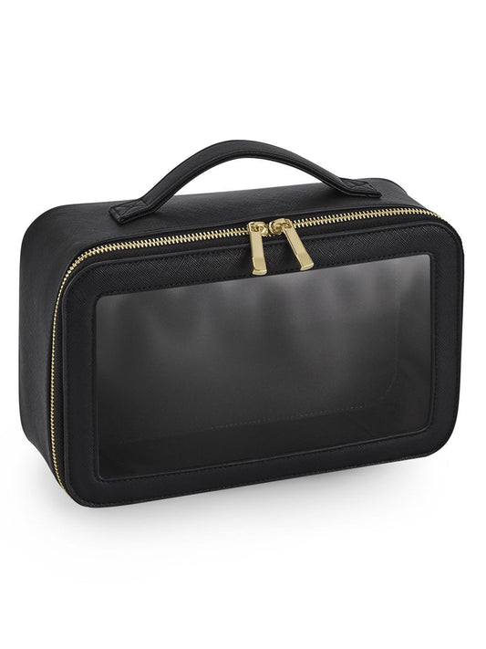Boutique Clear Window Travel Case Herren Tasche / Rucksack – Bag Base – Farbe Schwarz – individuell veredelbar