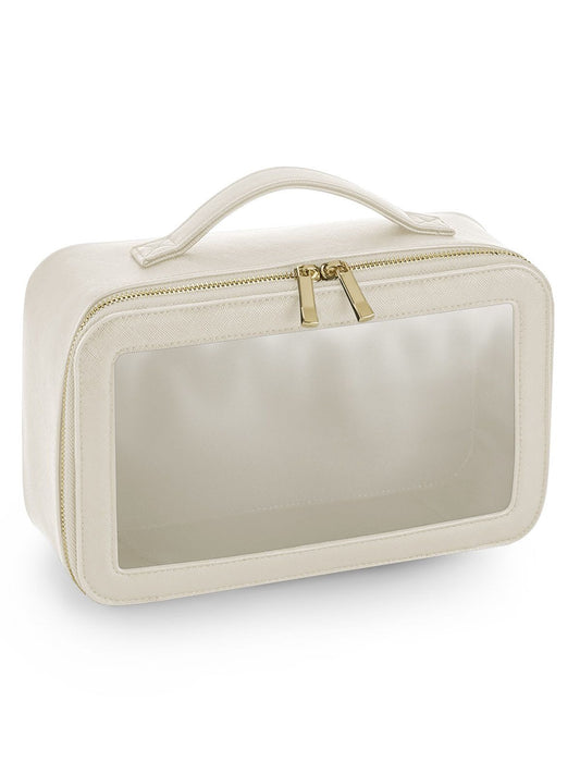 Boutique Clear Window Travel Case Herren Tasche / Rucksack – Bag Base – Farbe oyster – individuell veredelbar