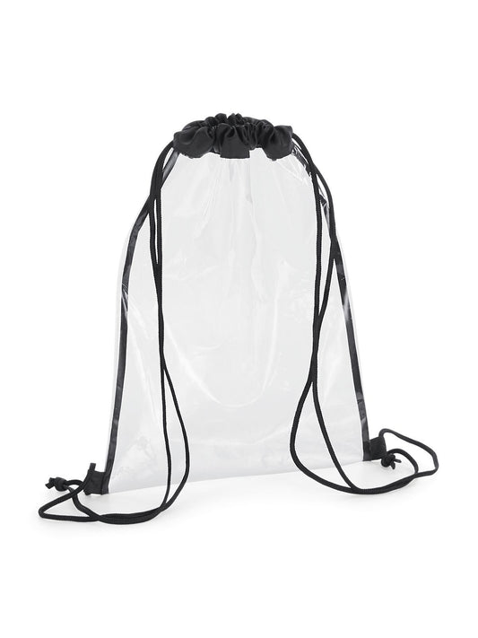 Clear Gymsac Herren Tasche / Rucksack – Bag Base – Farbe clear/black – individuell veredelbar