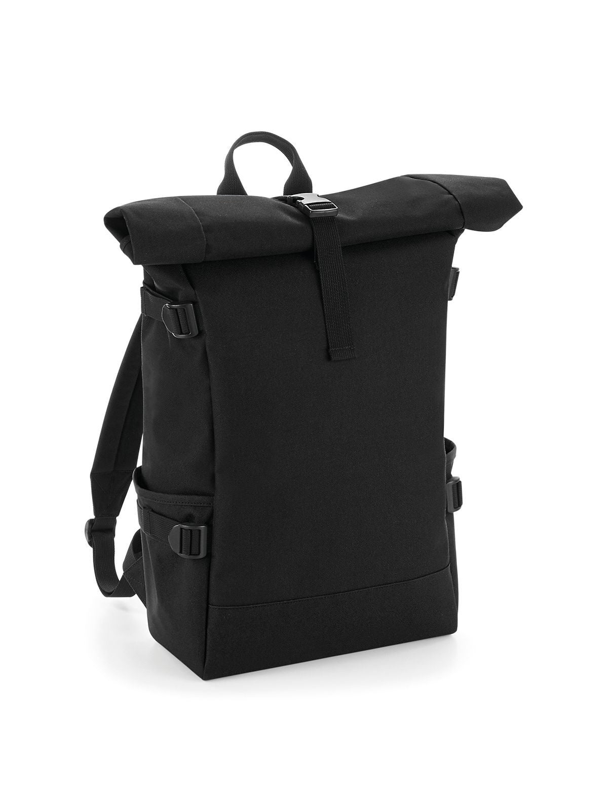 Block Roll-Top Backpack Herren Tasche / Rucksack – Bag Base – Farbe black/black – individuell veredelbar