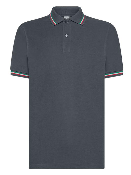 Italy Poloshirt – Black Spider – Farbe Dunkelgrau – individuell veredelbar