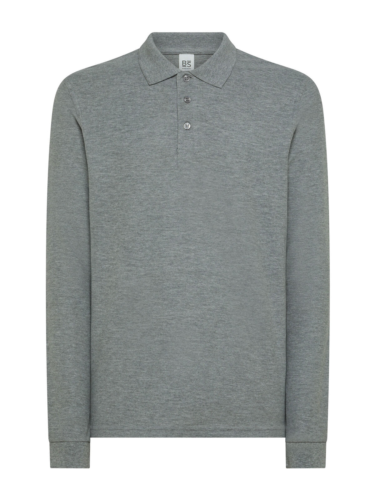Evolution Polo LS Poloshirt – Black Spider – Farbe grey heather – individuell veredelbar