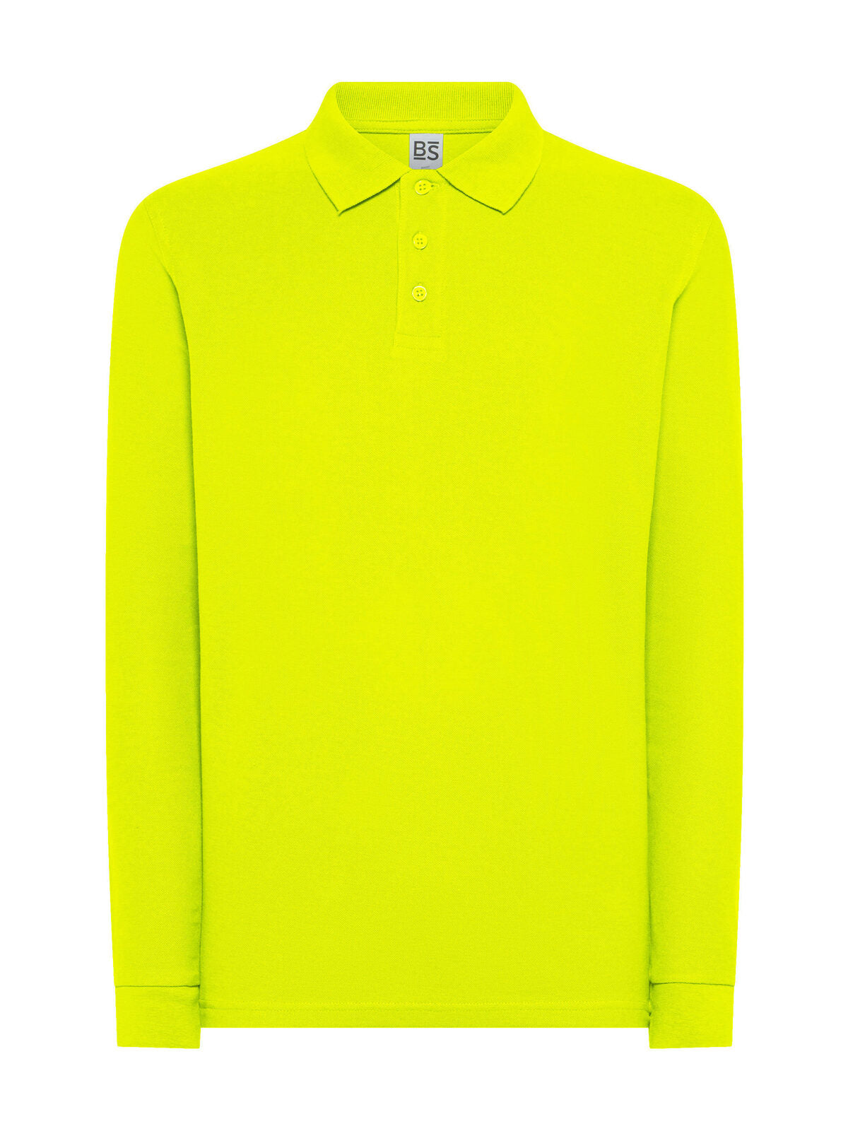 Evolution Polo LS Poloshirt – Black Spider – Farbe Safety yellow – individuell veredelbar