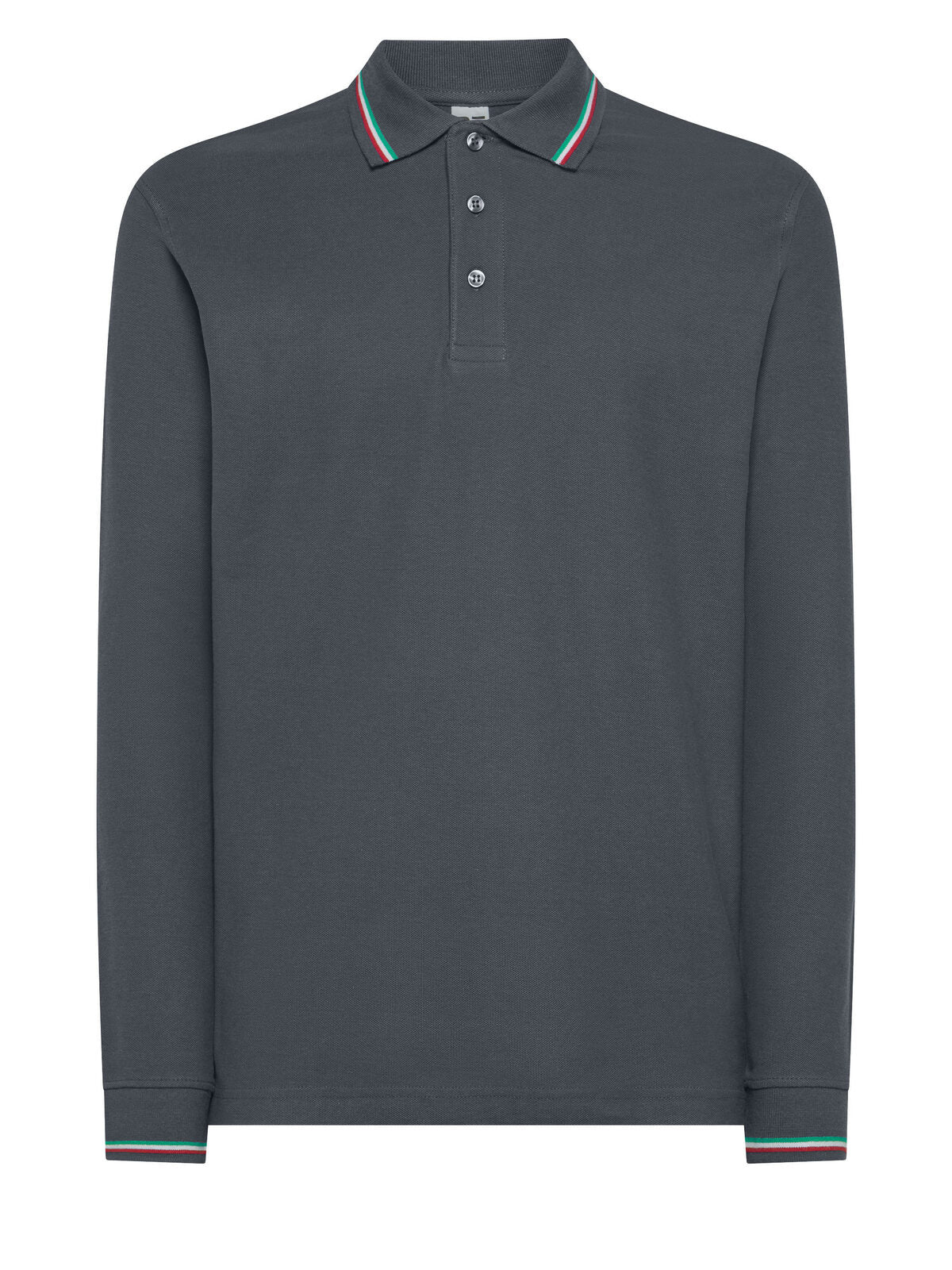 Italy LS Poloshirt – Black Spider – Farbe Dunkelgrau – individuell veredelbar