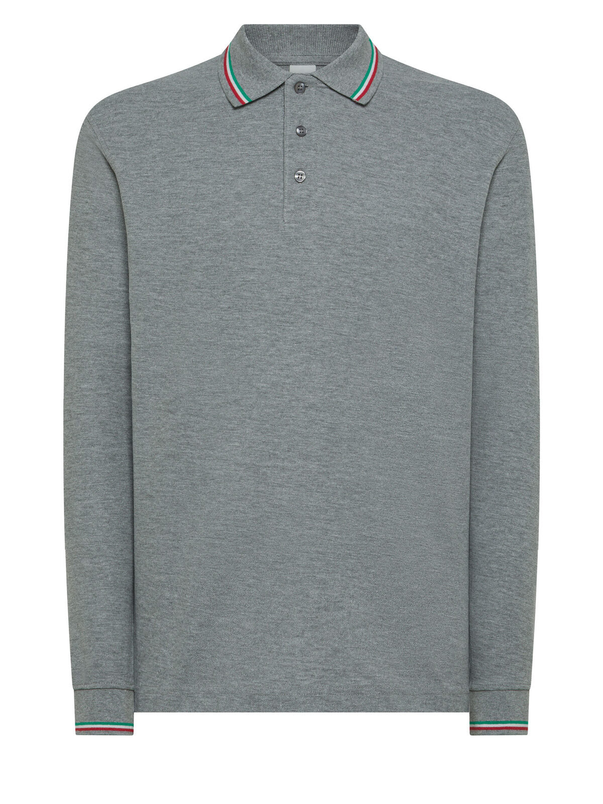 Italy LS Poloshirt – Black Spider – Farbe grey heather – individuell veredelbar