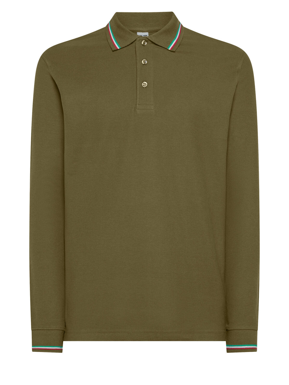 Italy LS Poloshirt – Black Spider – Farbe Olive – individuell veredelbar