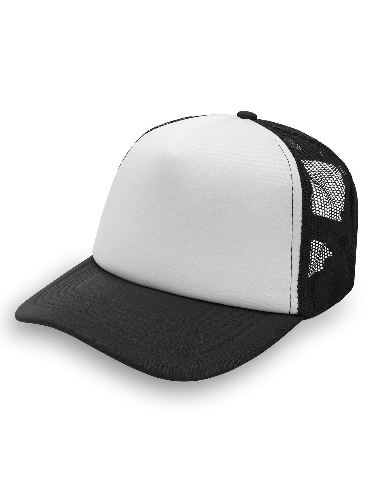 Trucker Caps Glam Schwarz/Weiß bestickbar und bedruckbar – LA1970