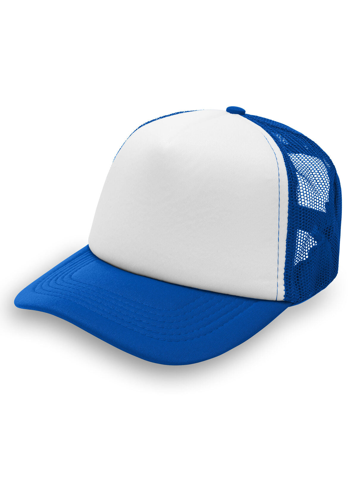 Trucker Caps Glam Royalblaublau blue/Weiß bestickbar und bedruckbar – LA1970