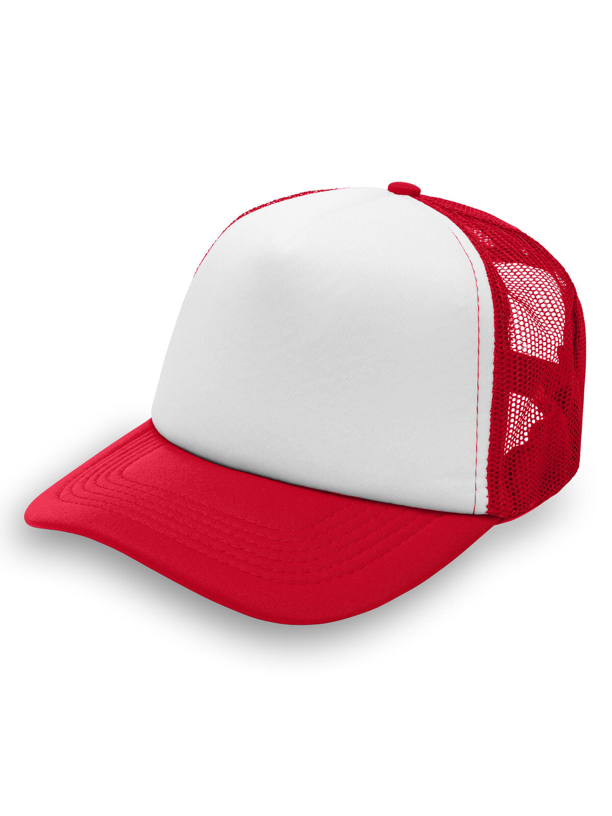 Trucker Caps Glam Rot/Weiß bestickbar und bedruckbar – LA1970