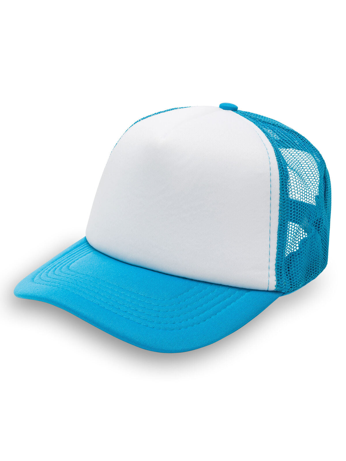 Trucker Caps Glam turquoise/Weiß bestickbar und bedruckbar – LA1970