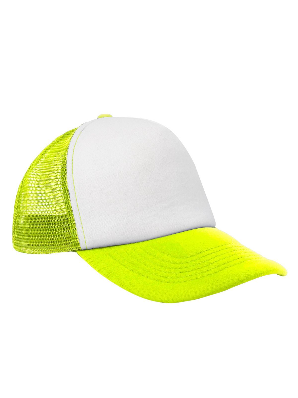 Trucker Caps Glam Yellow Fluo/Weiß bestickbar und bedruckbar – LA1970