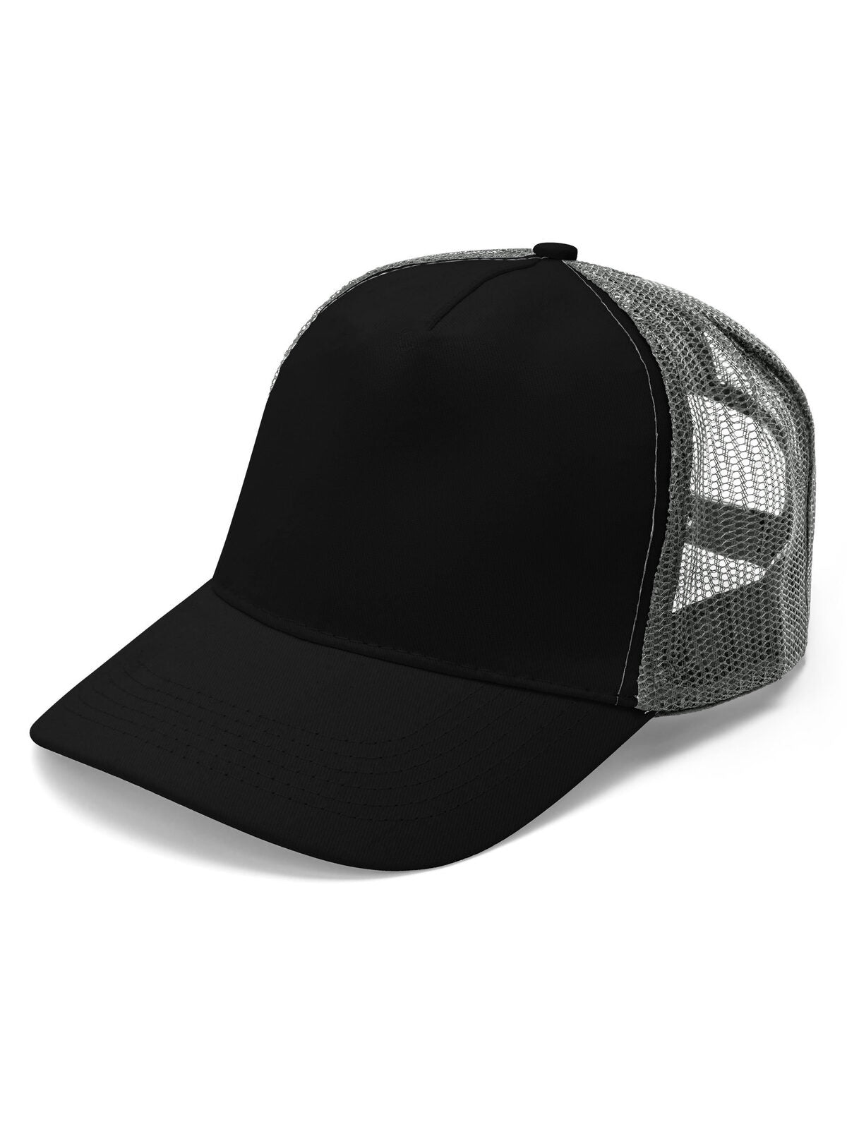 Trucker Caps Drummer Schwarz/Light Grau bestickbar und bedruckbar – LA1970