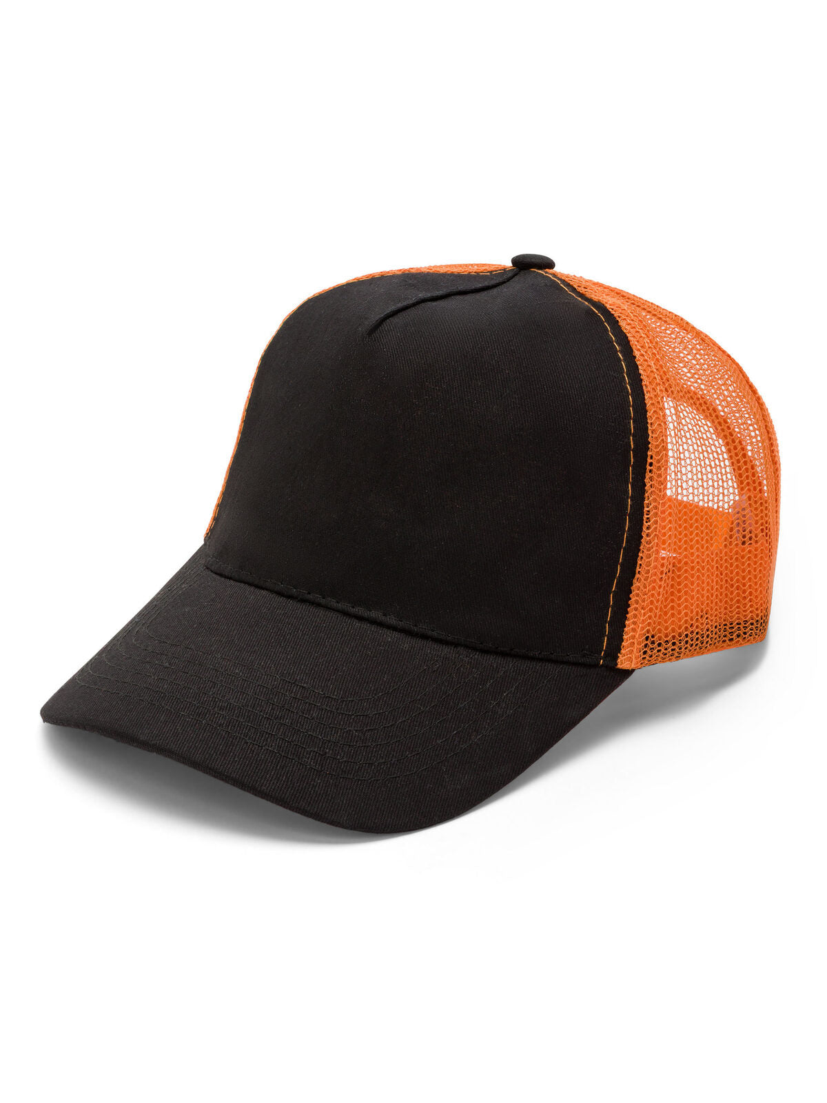Trucker Caps Drummer Schwarz/orange bestickbar und bedruckbar – LA1970