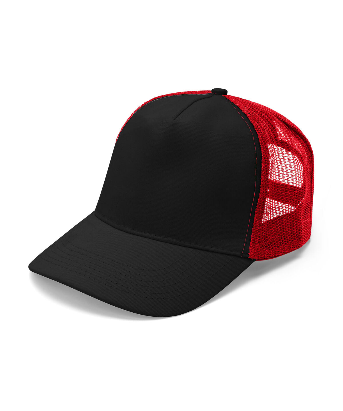 Trucker Caps Drummer Schwarz/Rot bestickbar und bedruckbar – LA1970