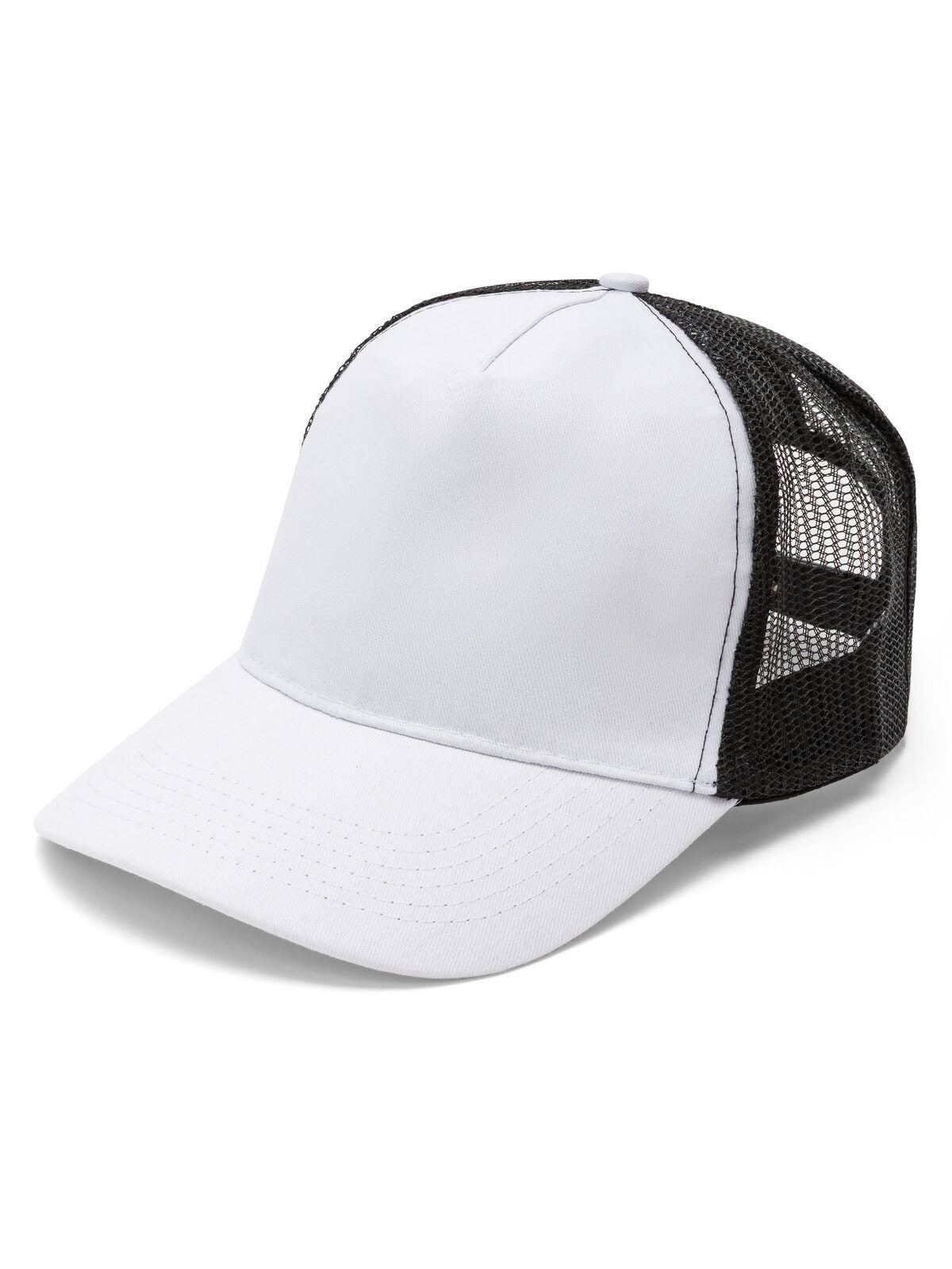 Trucker Caps Drummer Weiß/Schwarz bestickbar und bedruckbar – LA1970