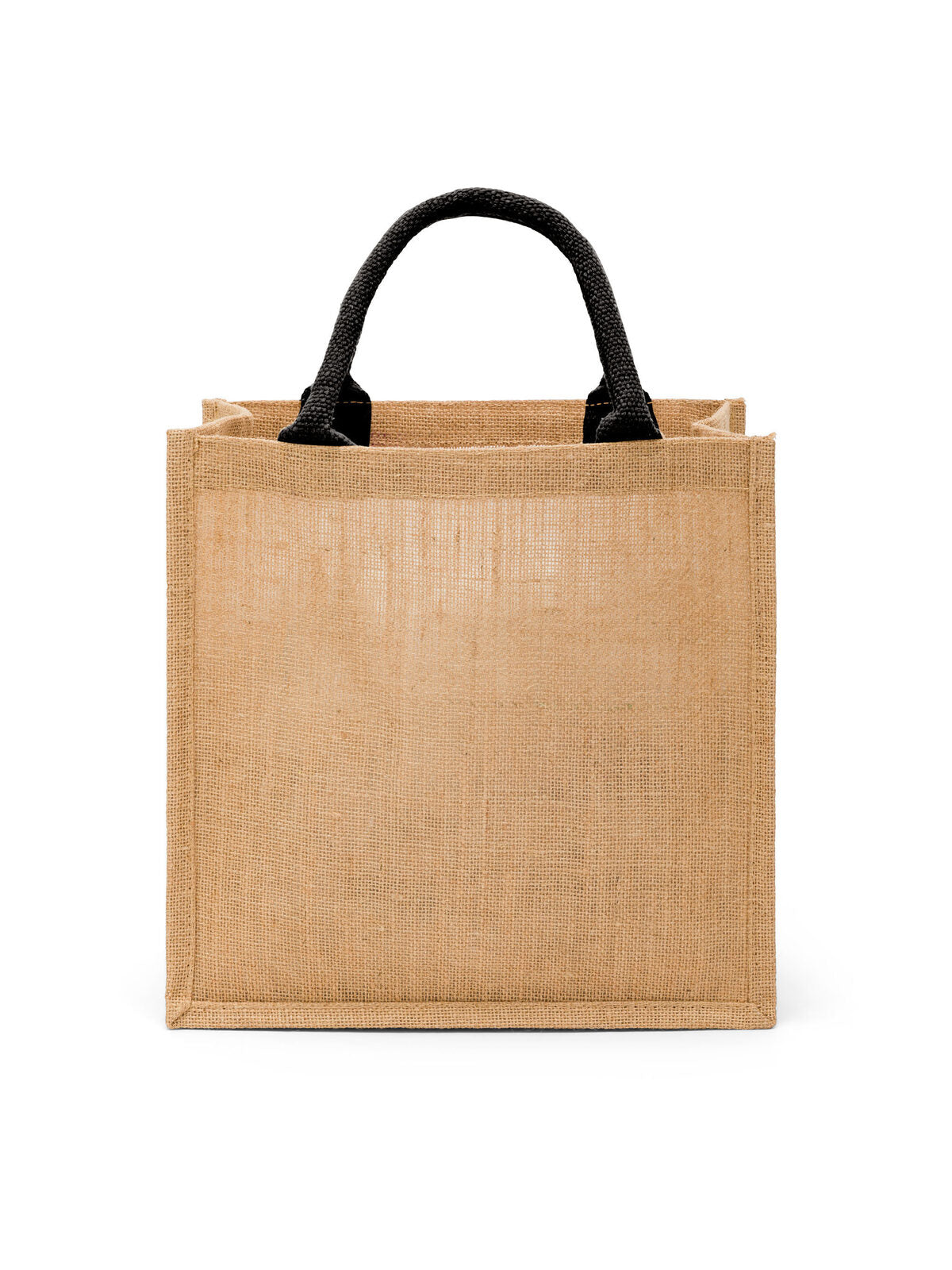 Jute Herren Tasche / Rucksack – Black Spider – Farbe natural/black – individuell veredelbar