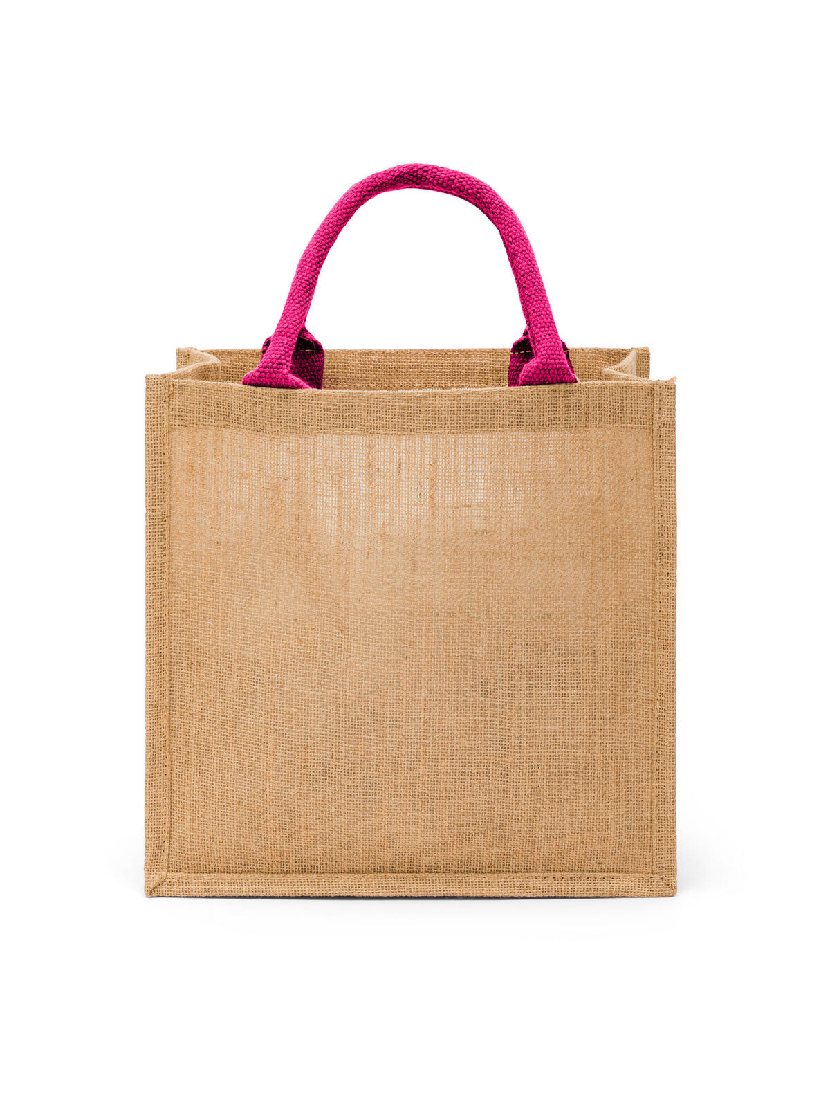 Jute Herren Tasche / Rucksack – Black Spider – Farbe natural/fuchsia – individuell veredelbar