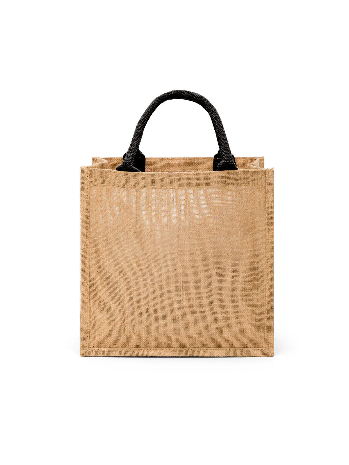 Jute Herren Tasche / Rucksack – Black Spider – Farbe natural/black – individuell veredelbar