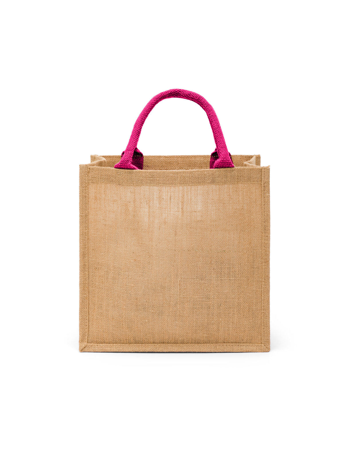 Jute Herren Tasche / Rucksack – Black Spider – Farbe natural/fuchsia – individuell veredelbar
